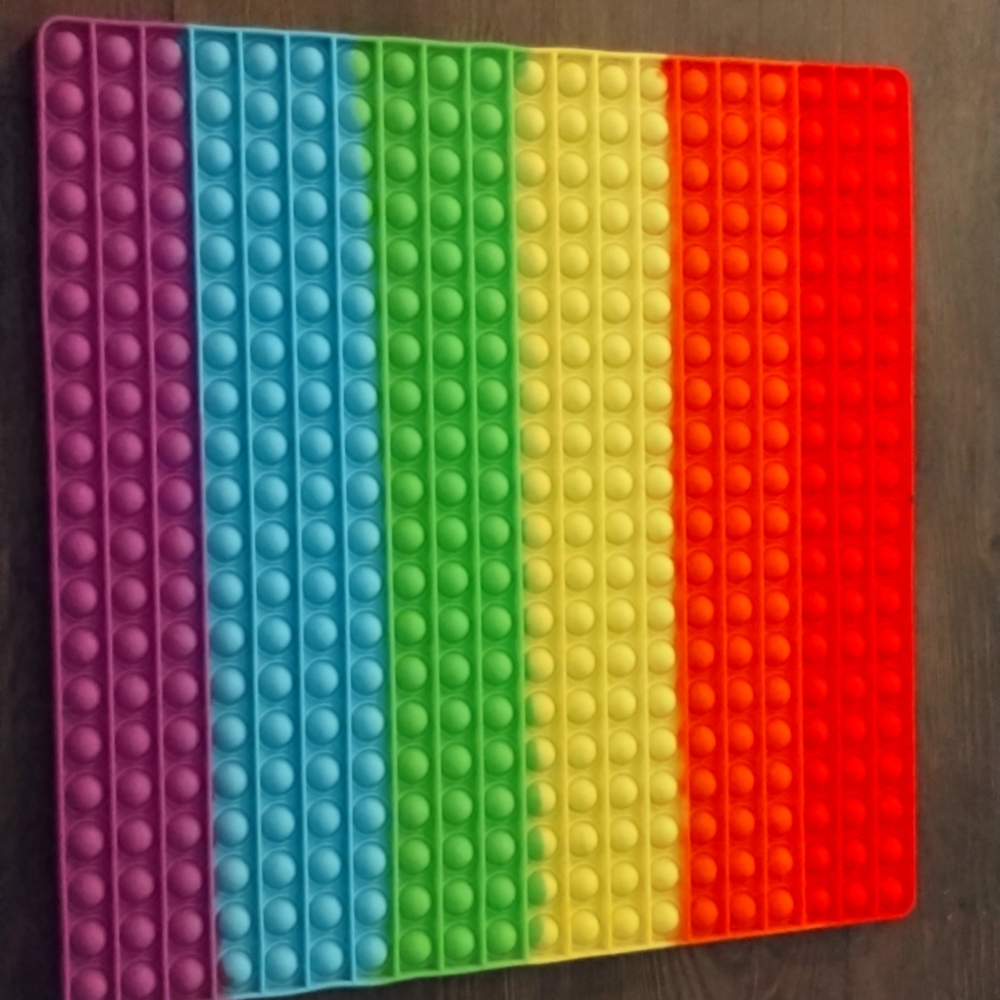 This is a giant rainbow poppet